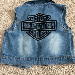 Harley-Davidson Little Kids Denim Vest Size 2-3T NWT